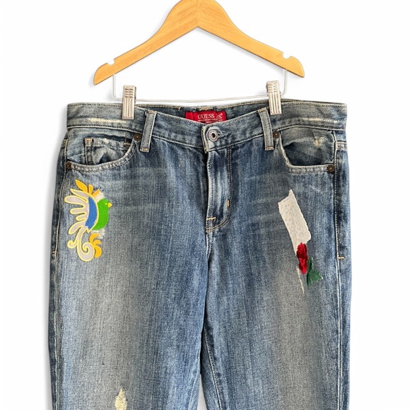 Guess Vintage Y2K Distressed patches Jeans - Picture 2 of 14